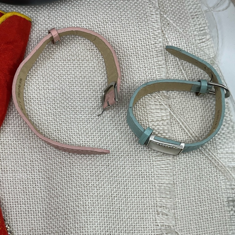 Vintage QVC Leather Wristbands with Sparkling CZ Accents (Set of 2) - Picture 9 of 12